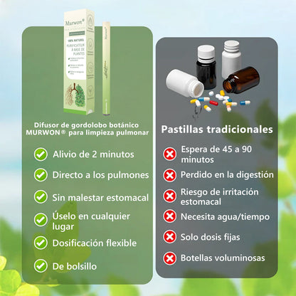 𝐓𝐢𝐞𝐧𝐝𝐚 𝐨𝐟𝐢𝐜𝐢𝐚𝐥 ✨𝐌𝐮𝐫𝑤𝗈𝒏® Difusor Botánico de Mullein para Limpieza de Pulmones (🫁 Tos, faringitis, dificultad para respirar, flema, congestión nasal, bronquitis, síntomas alérgicos, malestar pulmonar)2🔥
