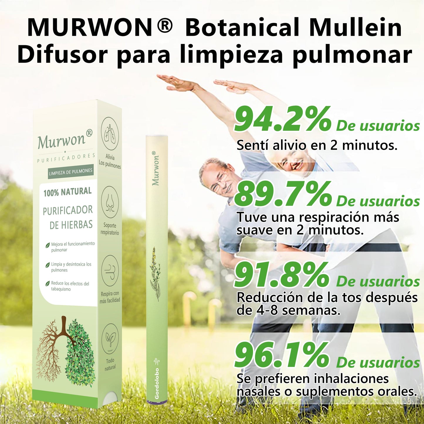 𝐓𝐢𝐞𝐧𝐝𝐚 𝐨𝐟𝐢𝐜𝐢𝐚𝐥 ✨𝐌𝐮𝐫𝑤𝗈𝒏® Difusor Botánico de Mullein para Limpieza de Pulmones (🫁 Tos, faringitis, dificultad para respirar, flema, congestión nasal, bronquitis, síntomas alérgicos, malestar pulmonar)2🔥
