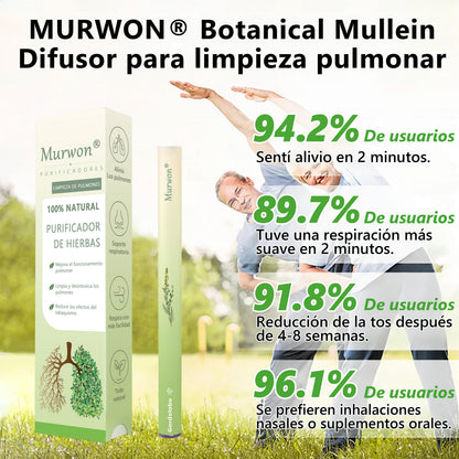 𝐓𝐢𝐞𝐧𝐝𝐚 𝐨𝐟𝐢𝐜𝐢𝐚𝐥 ✨𝐌𝐮𝐫𝑤𝗈𝒏® Difusor Botánico de Mullein para Limpieza de Pulmones (🫁 Tos, faringitis, dificultad para respirar, flema, congestión nasal, bronquitis, síntomas alérgicos, malestar pulmonar)2🔥